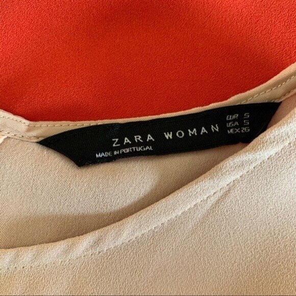 Zara Woman Colorblock Short Sleeve Mini Shift Dress Modern Chic Trendy Small - Picture 7 of 8